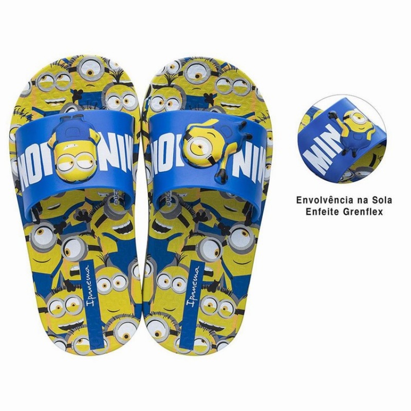 Ciabatte Bambino Ipanema Minions Blu Gialle Bianche | 127503-NTH