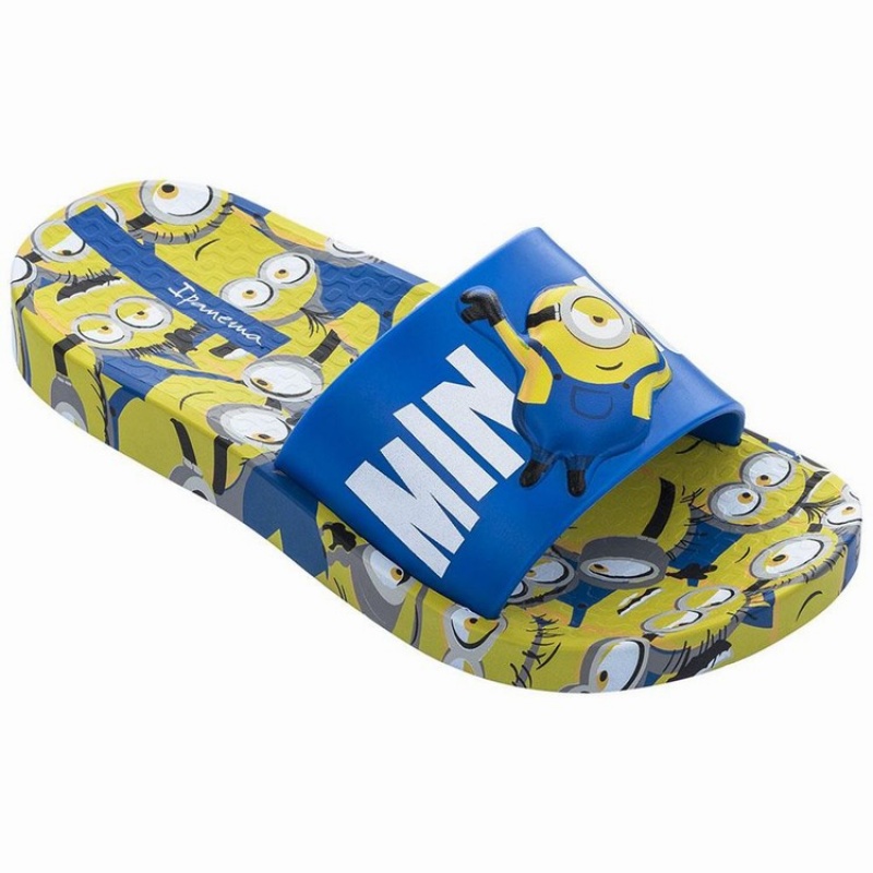 Ciabatte Bambino Ipanema Minions Blu Gialle Bianche | 127503-NTH