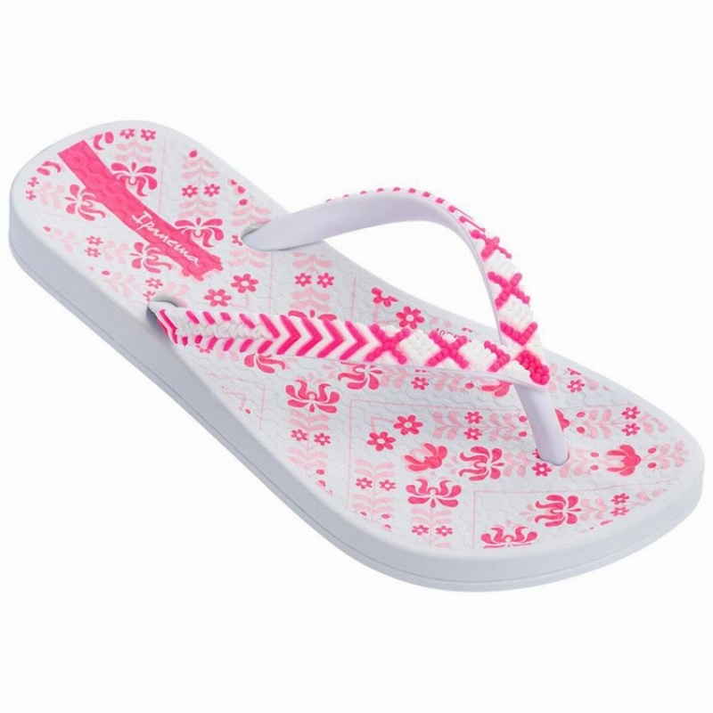 Infradito Bambino Ipanema Ana Lovely II Bianche Rosa | 472581-AOX