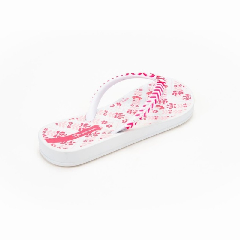 Infradito Bambino Ipanema Ana Lovely II Bianche Rosa | 472581-AOX