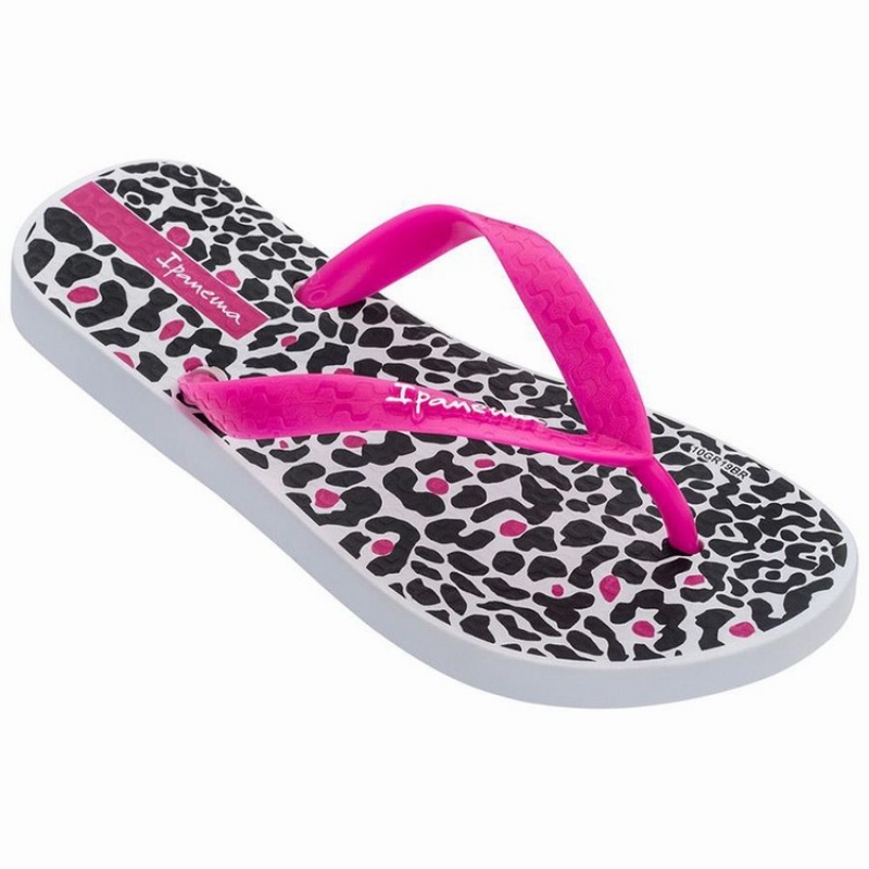 Infradito Bambino Ipanema Tropics Bianche Rosa Nere | 613597-UIR