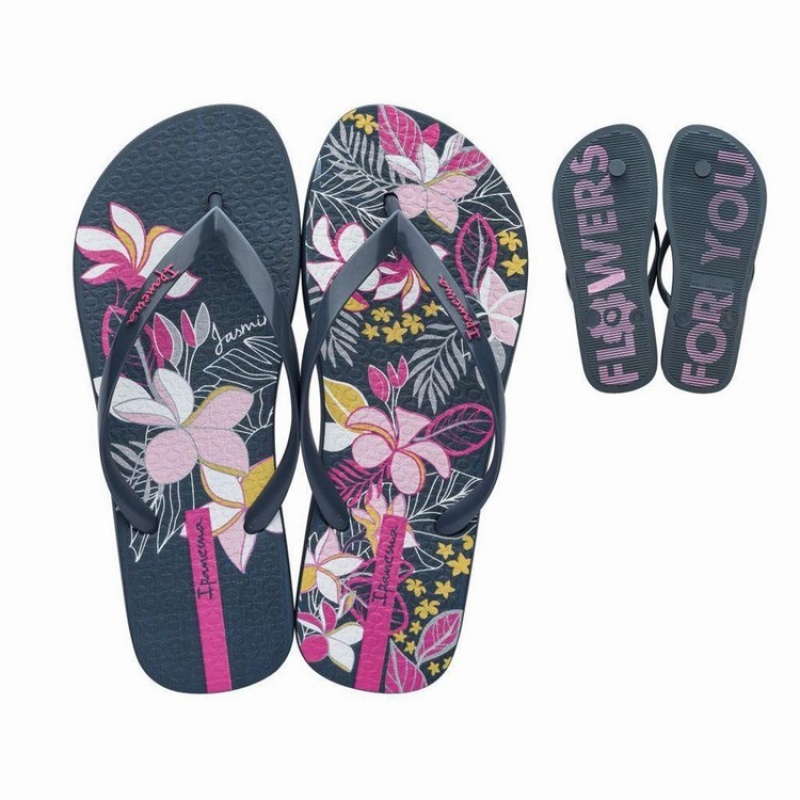 Infradito Donna Ipanema Botanicals Blu Marino Rosa | 832604-KAF