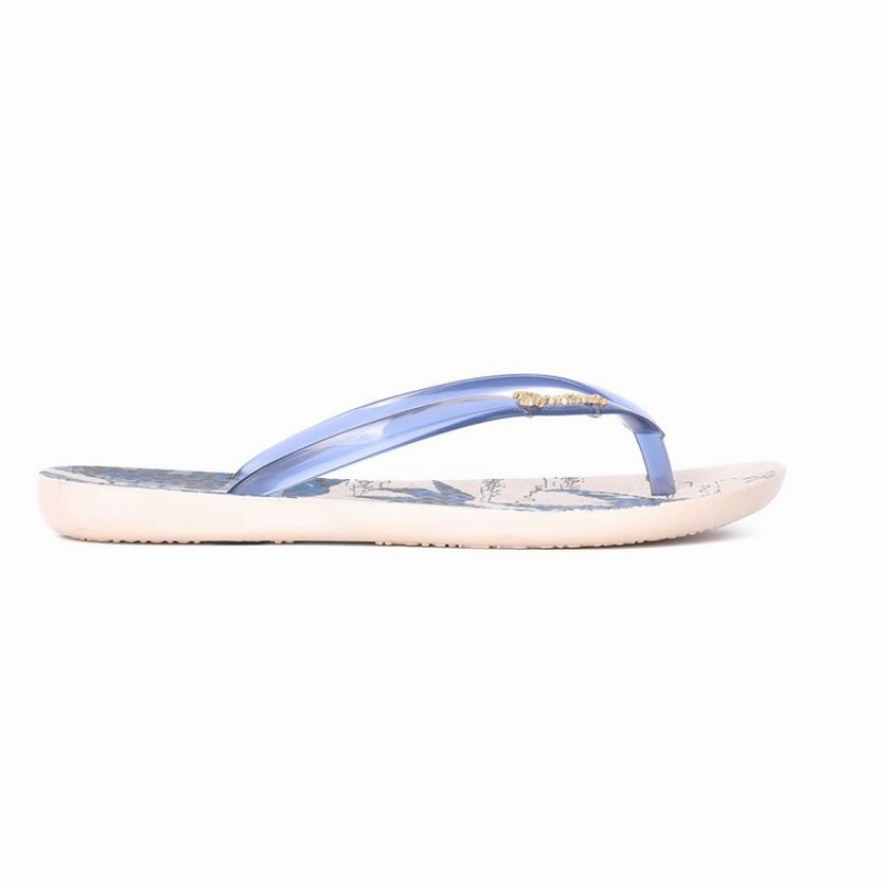 Infradito Donna Ipanema Wave Natural Beige Blu | 284570-LWY