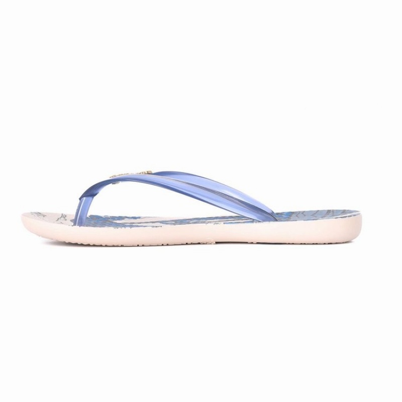 Infradito Donna Ipanema Wave Natural Beige Blu | 284570-LWY