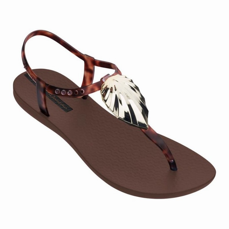 Sandali Donna Ipanema Leaf Marroni Oro | 425713-UPL