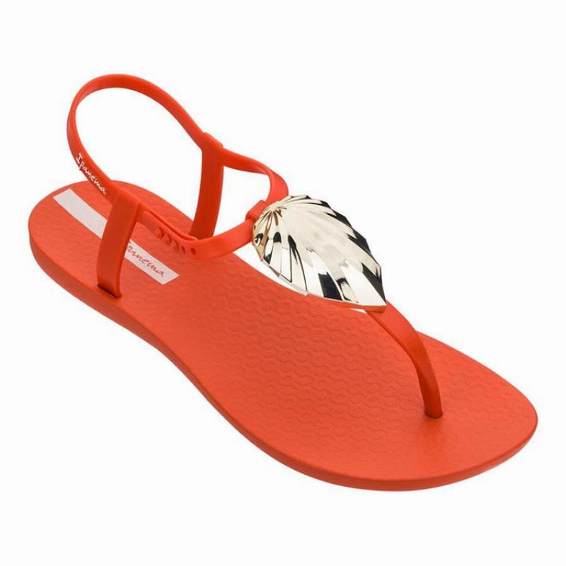 Sandali Donna Ipanema Leaf Rosse Oro | 516748-IMN