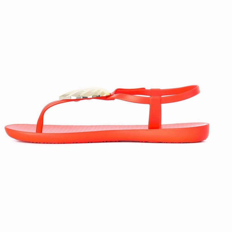 Sandali Donna Ipanema Leaf Rosse Oro | 516748-IMN