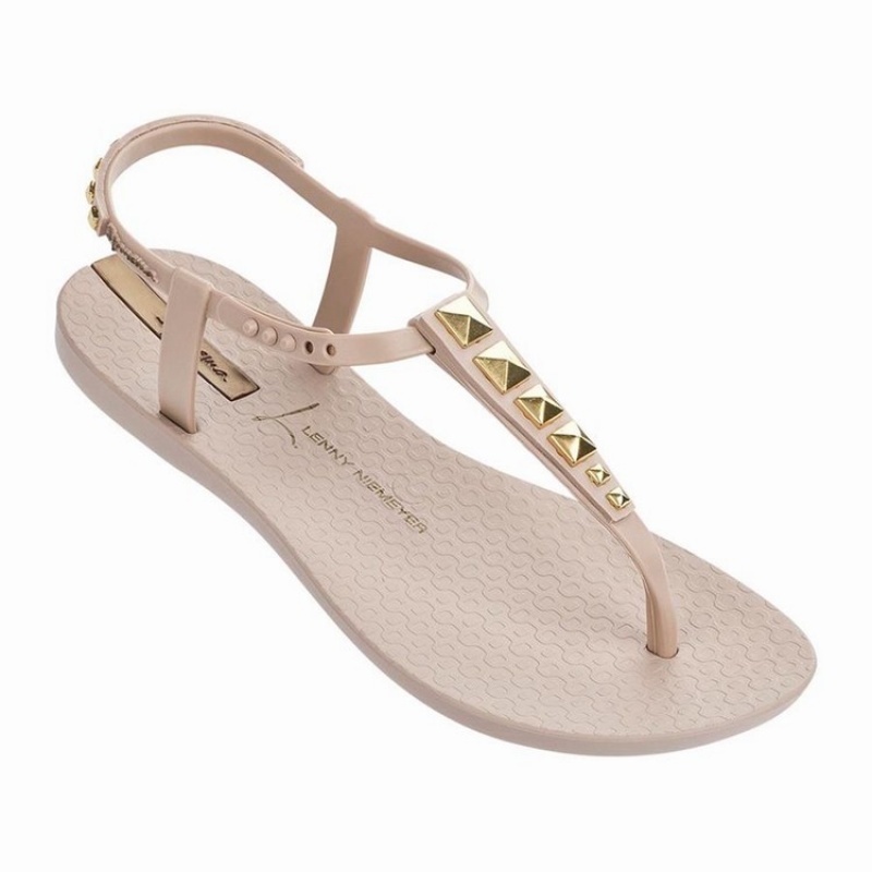 Sandali Donna Ipanema Premium Lenny Rocker Beige Oro | 985374-NJK