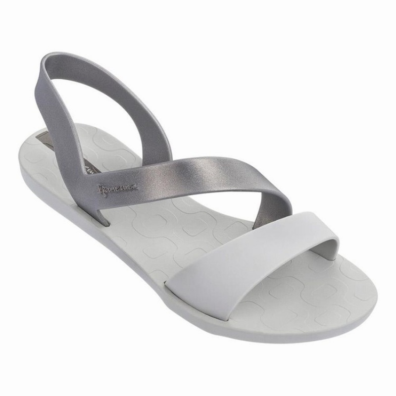 Sandali Donna Ipanema Vibe Grigie Argento | 842105-TMD